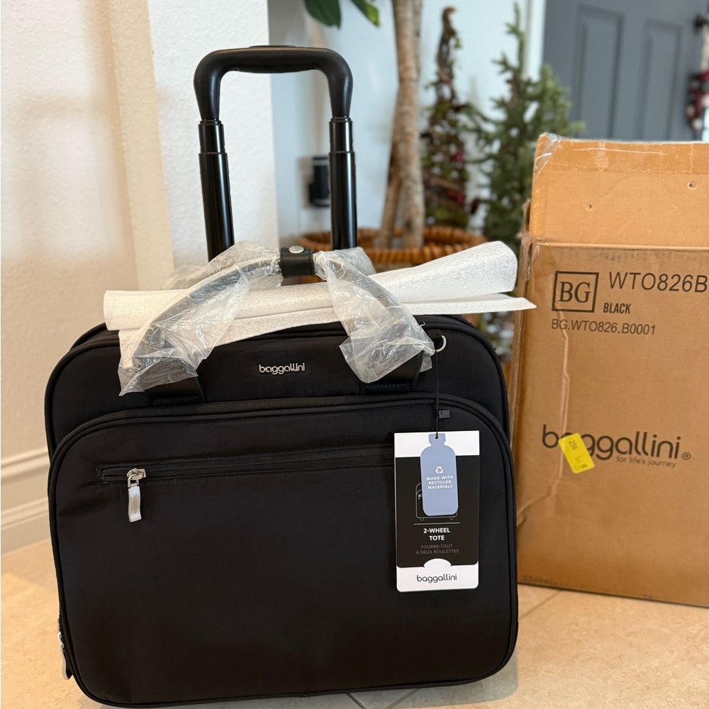 Baggallini 2 Wheel Underseater Carry-On - Lightweight Travel Weekender Luggage